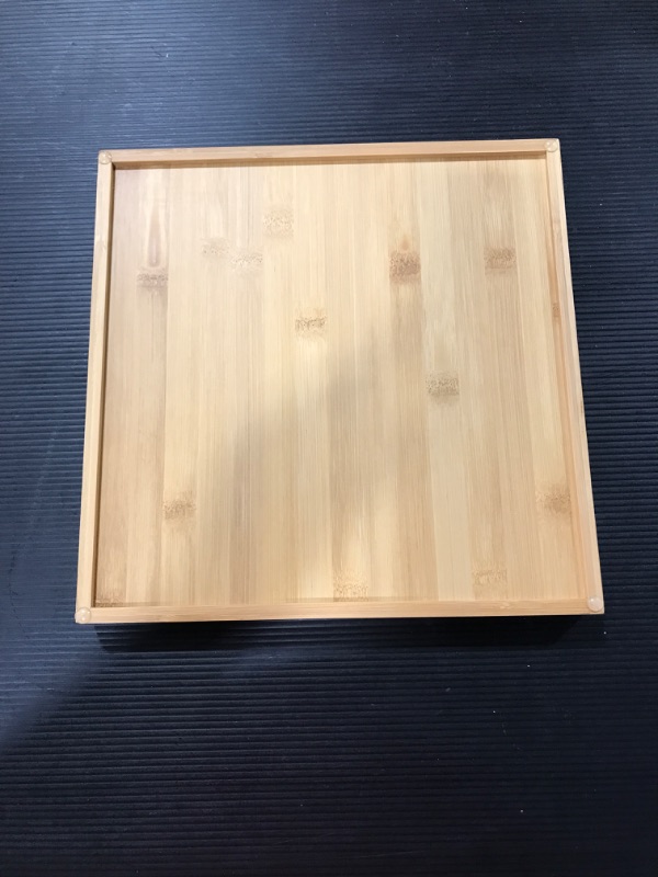 Photo 2 of 11x11" Wooden Abstract Serving Tray [Square]