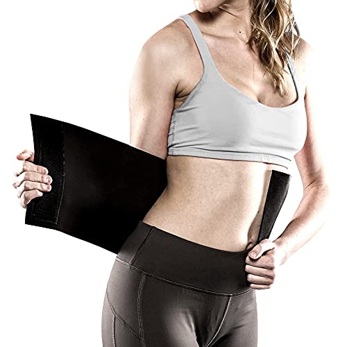 Photo 1 of [Size L] TKO Waist Trimmer L Adjustable Sweat Band for Women and Men- Neoprene Sauna Waist Trainer [Black] 10" Wide x 54" Long
