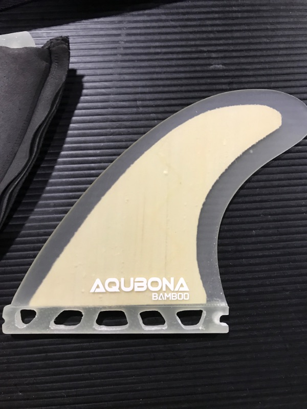 Photo 1 of 3 piece bamboo AQUBONA Surfboard Fins