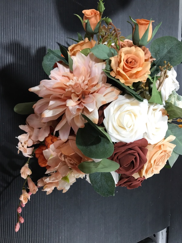 Photo 3 of Ling's Moment 11 Inch Artificial Wedding Bouquets [Chic Terracotta]