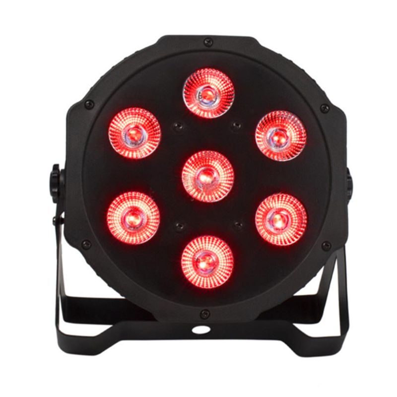 Photo 1 of 18W 7 LED RGBW UV 6in1 Par Light Plastic Stage DJ Strobe Beam Light Show Decor