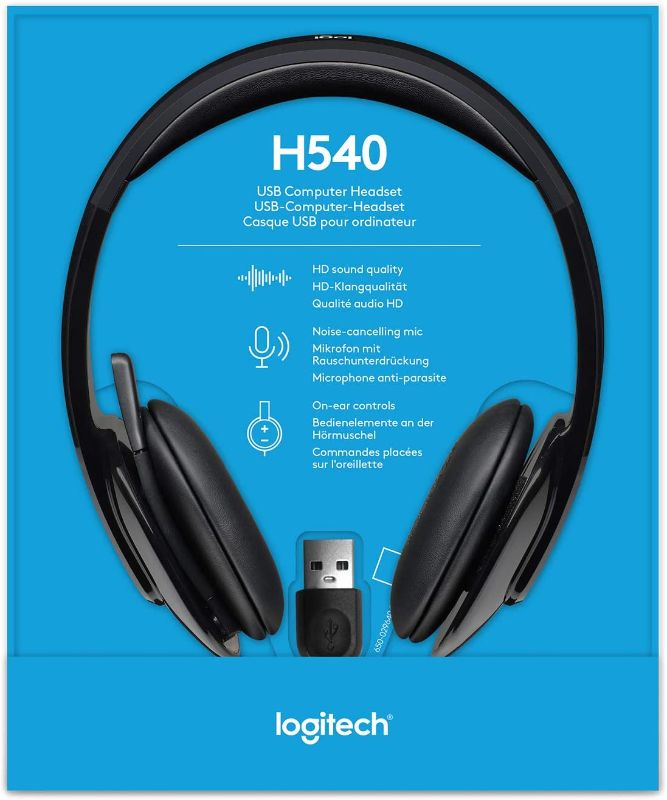 Photo 2 of Logitech High-performance USB Headset H540 for Windows and Mac, Skype Certified

