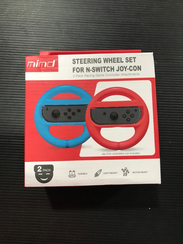 Photo 1 of Racing Wheel Set for Joy-Con (Blue/ Red) (2-Pack)