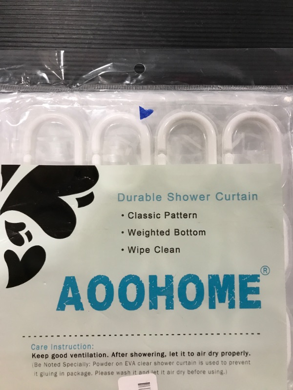 Photo 3 of AooHome Extra Long Shower Curtain Liner, Clear Eva with Bottom Magnets, Heavy Duty, 72x96 Inch, Semi Transparent
