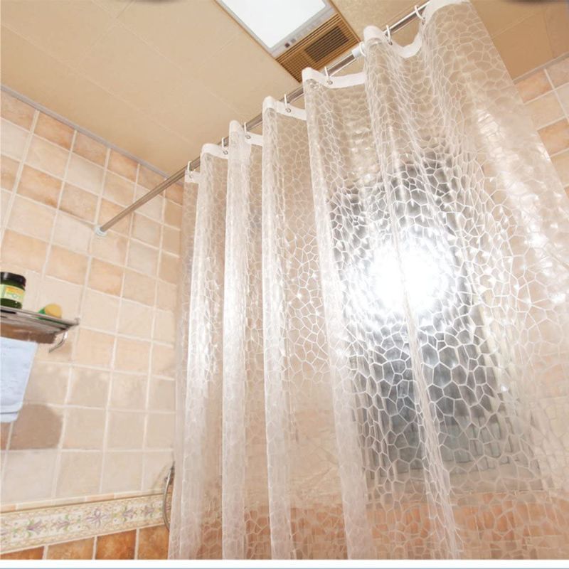 Photo 1 of AooHome Extra Long Shower Curtain Liner, Clear Eva with Bottom Magnets, Heavy Duty, 72x96 Inch, Semi Transparent
