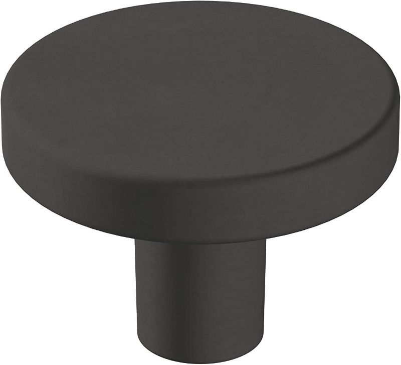 Photo 1 of Cabinet Knob | Matte Black | 1-3/8 inch (35 mm) Diameter 