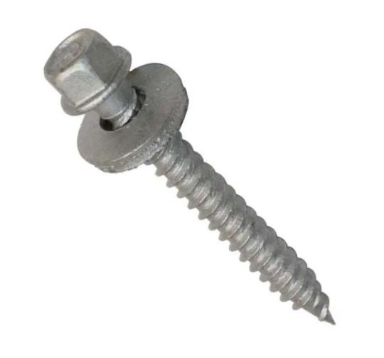 Photo 1 of 1-1/2 in. Wood Screw #10 Galvanized Hex-Head Roof Accessory (100-Piece/Bag)