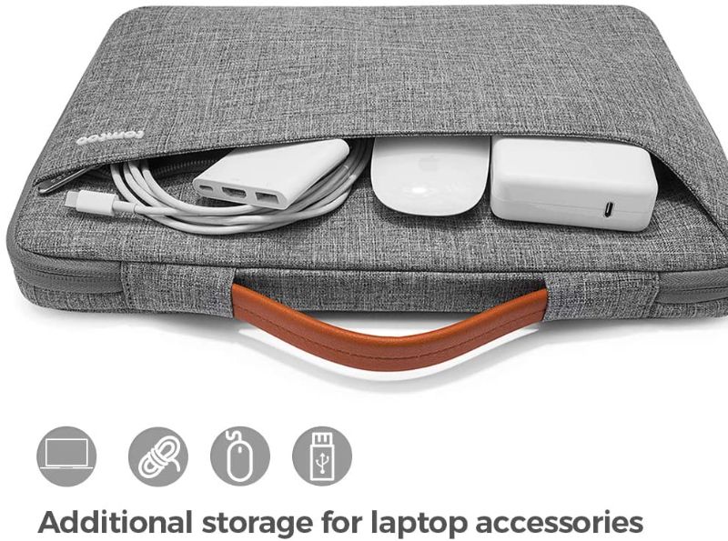 Photo 2 of tomtoc 360 Protective Laptop Case for 16-inch New MacBook Pro M1 Pro/Max 2021-2019 A2485, Dell XPS 15, Surface Book 3/2 15, The New Razer Blade 15, Accessory Carrying Bag