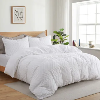 Photo 1 of [Size King] Nanko -  Zig Zag Duvet cover [White]