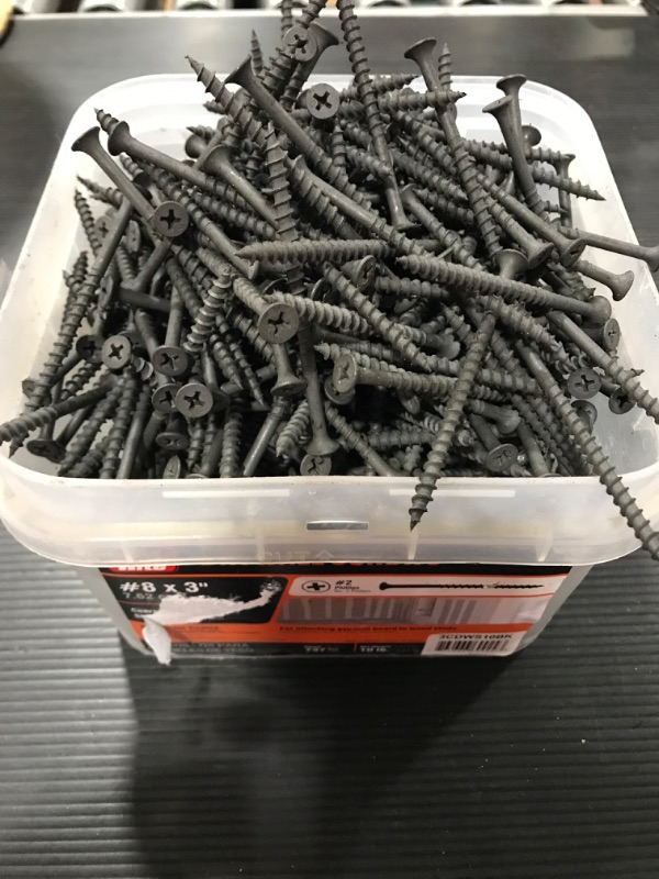 Photo 3 of #8 X 3" #2 Phillips Drive Bulk Drywall Screws 737 Count, 10lbs. 737PK [ACTUAL QTY UNKNOWN]