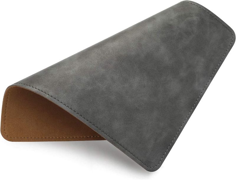 Photo 1 of PU Leather Mouse Pad with Stitched Edge Micro-Fiber Base with Non-Slip, Waterproof, Mouse Pad