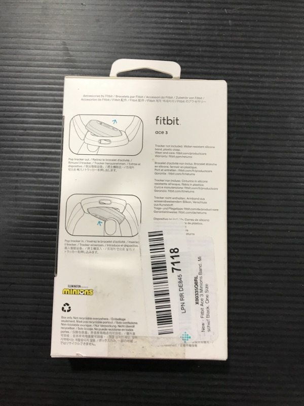 Photo 3 of Fitbit Ace 3 Minions Silicone Band - Black