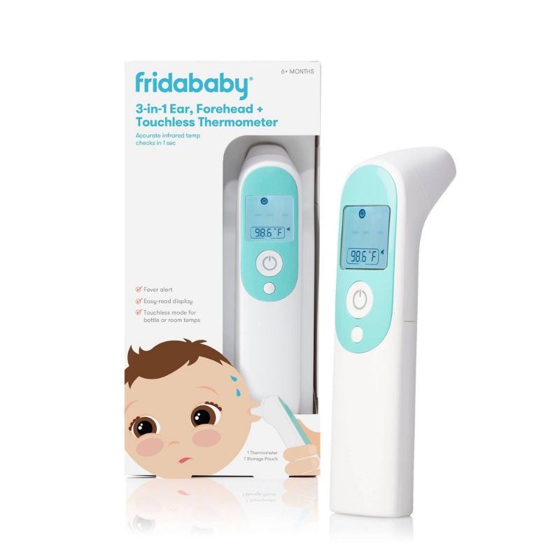 Photo 1 of Fridababy 3-in-1 Infrared Digital Ear and Temporal Thermometer White
