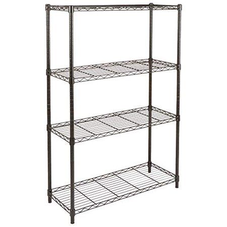 Photo 1 of 4-Shelf Adjustable, Heavy Duty Storage Shelving Unit (350 Lbs Loading Capacity per Shelf), Steel Organizer Wire Rack, Black (36L X 14W X 54H)
