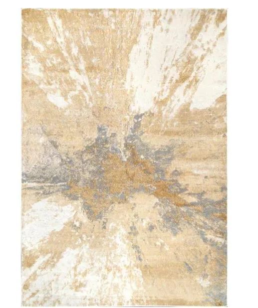 Photo 1 of Contemporary Cyn Gold 2 ft. 6 in. x 6 ft. Abstract Runner Rug
