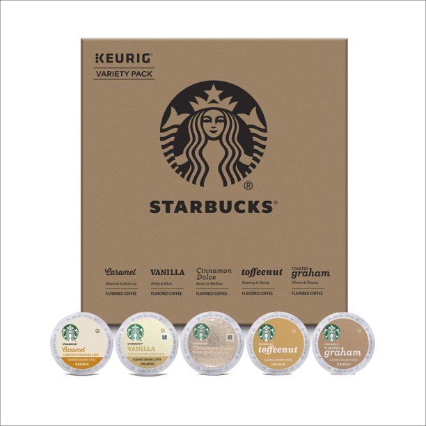 Photo 1 of [EXP 8-15-22] Starbucks Flavored K-Cup Coffee Pods — Variety Pack for Keurig Brewers — 1 box (40 pods) Variety Flavor 40 Count