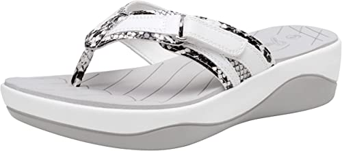 Photo 2 of [Size 8] Jeossy Women's 57 Flip Flops Thong Platform Cushion Sandals +Comfort [Snake/White] 