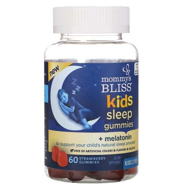 Photo 1 of Kids Sleep Gummies + Melatonin, Kids 3 Years +, Strawberry, 60 Gummies, Mommy's Bliss [EXP 7-23]