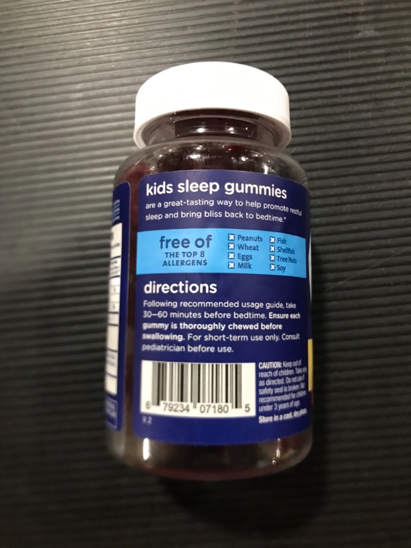 Photo 2 of Kids Sleep Gummies + Melatonin, Kids 3 Years +, Strawberry, 60 Gummies, Mommy's Bliss [EXP 7-23]