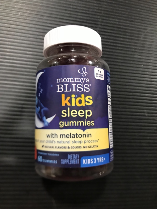 Photo 3 of Kids Sleep Gummies + Melatonin, Kids 3 Years +, Strawberry, 60 Gummies, Mommy's Bliss [EXP 7-23]