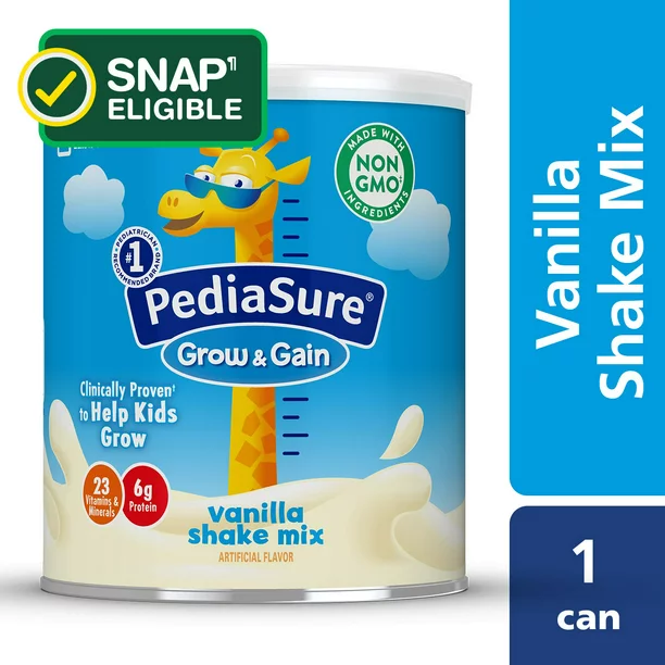 Photo 1 of PediaSure Grow & Gain Shake Mix Powder Vanilla 14.1 Oz Canister [EXP 10-22]