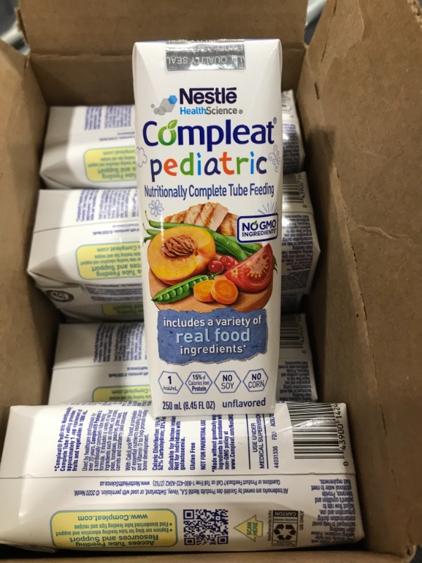 Photo 2 of Compleat Pediatric Nutritionally Complete Tube Feeding, Unflavored 8.45 oz, 24 Count [EXP 9-22]