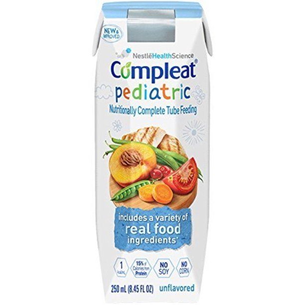 Photo 1 of Compleat Pediatric Nutritionally Complete Tube Feeding, Unflavored 8.45 oz, 24 Count [EXP 9-22]