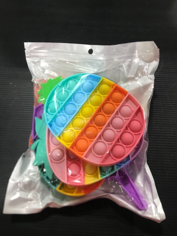Photo 1 of Fidget Toy with Popping Sound Rainbow Push Bubble Sensory Fidget Toys Pack for Anxiety & Stress Relief [4 pcs]