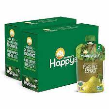 Photo 1 of Happy Baby Organics Stage 2 Baby Food, Pears, Kale & Spinach 4 oz each (16 Pack)  EXP SEPT 2022