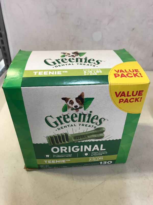 Photo 2 of Greenies Teenie Dental Dog Treats, 130 count EXP AUG 2022