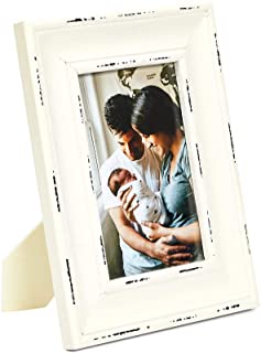 Photo 1 of Farmlyn Creek Rustic Picture Frame for 4 x 6 Inch Photo, White Distressed Wood
