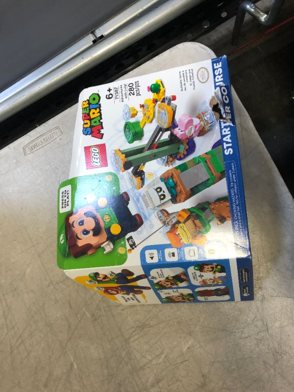 Photo 2 of LEGO Super Mario Adventures with Luigi Starter Course 71387 Building Kit; Collectible Toy Playset for Creative Kids, New 2021 (280 Pieces, brand new factory sealed, box is damaged)