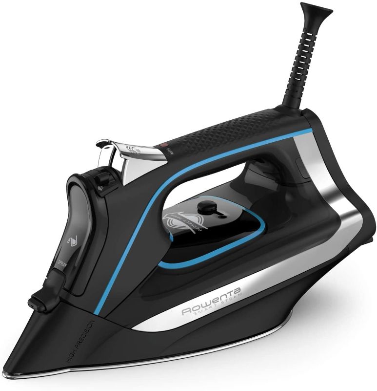 Photo 1 of Rowenta DW3261 1725-Watt Advanced No Setting No Burning Steam Iron Stainless Steel Soleplate, 380-Hole, Black
