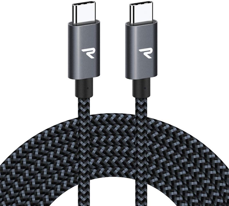 Photo 1 of RAMPOW 60W USB C to USB C Cable 10ft - PD Fast Charging USB C Cable - Braided Type C to Type C Cable for MacBook Air/Pro 13'',iPad Pro 2020/2018,Samsung S20/Note 20,Google Pixel 2/3/4 etc - Space Gray
