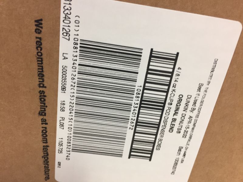 Photo 1 of  Dunkin' Donuts Original Blend Coffee Medium Roast Coffee Pods, 22ct---4 PACK 04/09/22