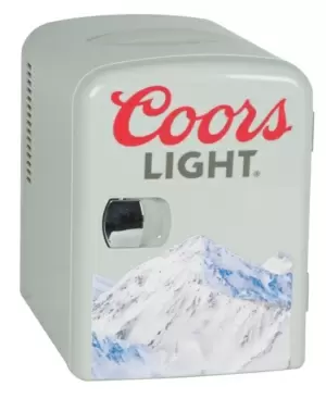 Photo 1 of Coors Light Portable 6 Can Thermoelectric Mini Fridge Cooler, 4 L/4.2 Quarts Cap

