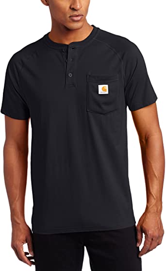 Photo 1 of Carhartt Men's Force Delmont Short Sleeve Henley T-Shirt (Regular and Big & Tall Sizes)
