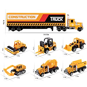 Photo 1 of TEMI Diecast Engineering Construction Vehicle Toy Set