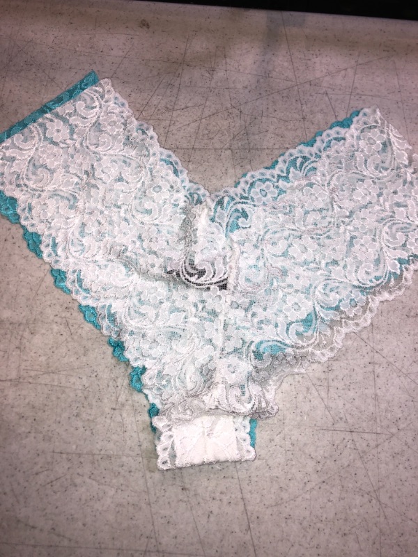 Photo 3 of Alyce Intimates Womens Lace Boyshort Panty, Pack of " 2  (COLORS WHITE AND TEAL)
SIZE 10 