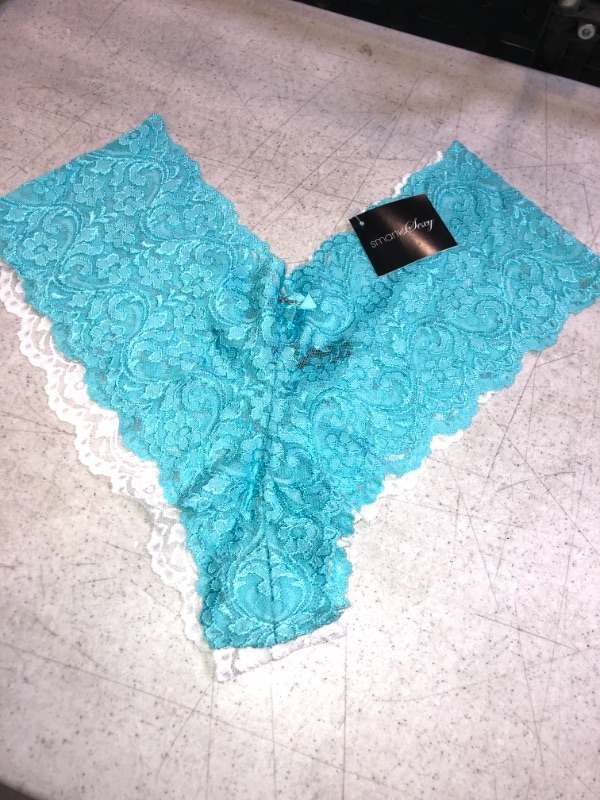 Photo 2 of Alyce Intimates Womens Lace Boyshort Panty, Pack of " 2  (COLORS WHITE AND TEAL)
SIZE 10 