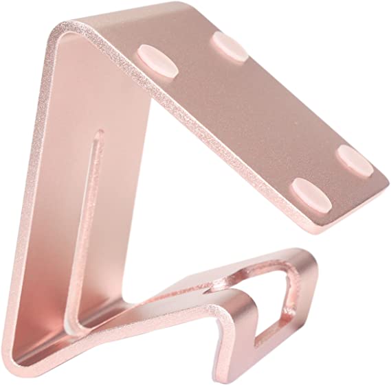 Photo 1 of Honsky Solid Portable Universal Aluminum Desktop Desk Stand Hands Free Mobile Smart Cell Phone Holder Tablet Display Stand, Rose Gold
