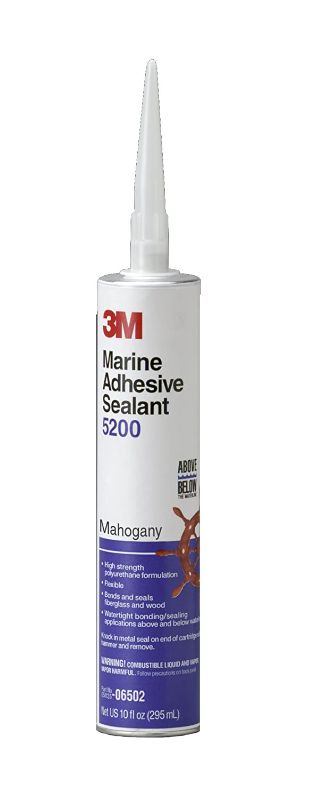 Photo 1 of 3M Marine 5200 Adhesive/Sealant (Mahogany, 1/10 Gallon), 10 fl oz
