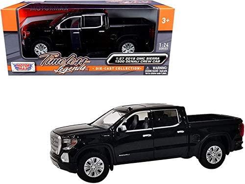 Photo 1 of Motor Max 2019 GMC Sierra 1500 Denali Crew Cab Pickup Truck, Black 79362BK - 1/27 Scale Diecast Model Toy Car
