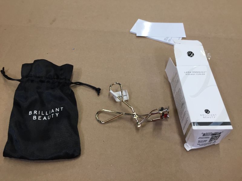 Photo 2 of Brilliant Beauty Eyelash Curler with Satin Bag and Refill Pads - Award Winning - No Pinching, Just Dramatically Curled Eyelashes and Lash Line in Seconds - Get Gorgeous Eye Lashes Now (Platinum)
