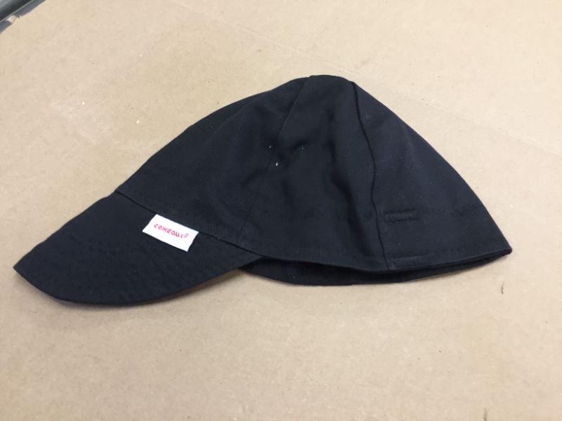 Photo 2 of Comeaux Caps Reversible Welding Cap Solid Black 7 1/8
