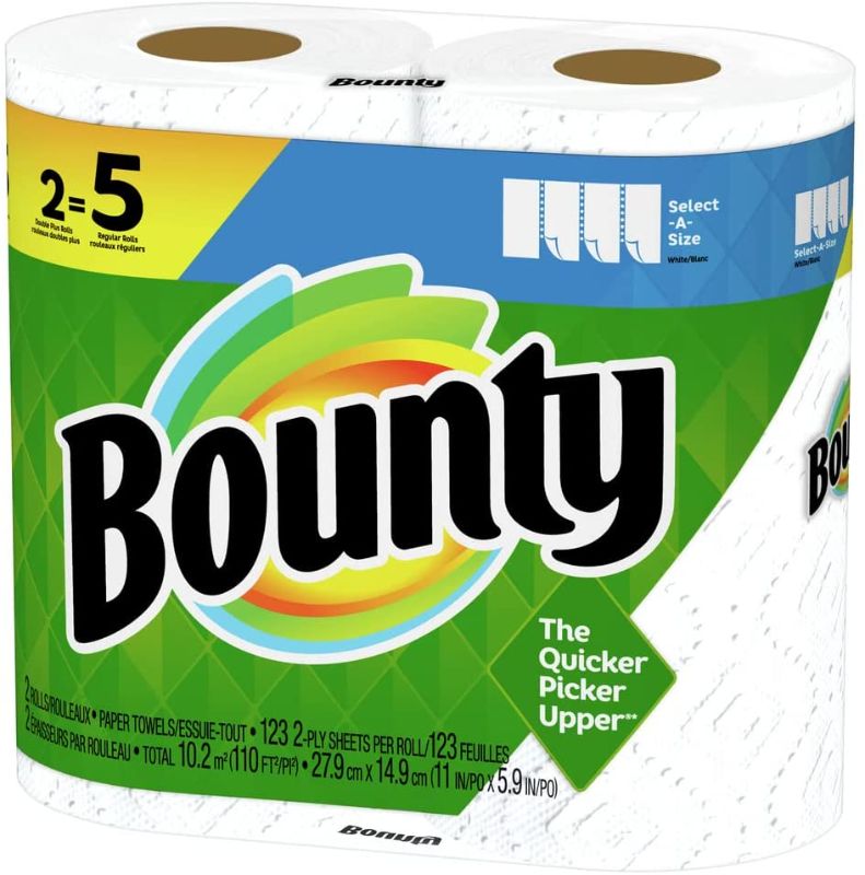 Photo 1 of 2 PACK OF, Bounty 2 Double Plus Rolls = 5 Regular Rolls