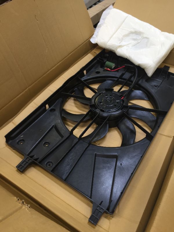 Photo 2 of TYC Dual Radiator and Condenser Fan Assembly
