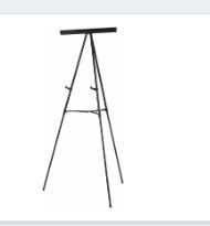 Photo 1 of Amazonbasics Presentation Display Easel Stand, Adjustable 3 Legs, Standing
