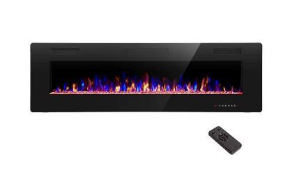 Photo 1 of R.W.FLAME 68 inch Recessed and Wall Mounted Electric Fireplace , Ultra Thin and Low Noise,Fit for 2 x 6 Stud, Remote Control with Timer,Touch Screen,Adjustable Flame Color and Speed
