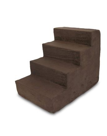 Photo 1 of Best Pet Supplies ST200T-M Foam Pet Stairs/Steps, 4-Step, Dark Brown
